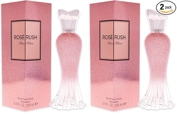 Paris Hilton Rose Rush for Women Eau de Parfum Spray, 3.4 Fl Oz, Pack of 2