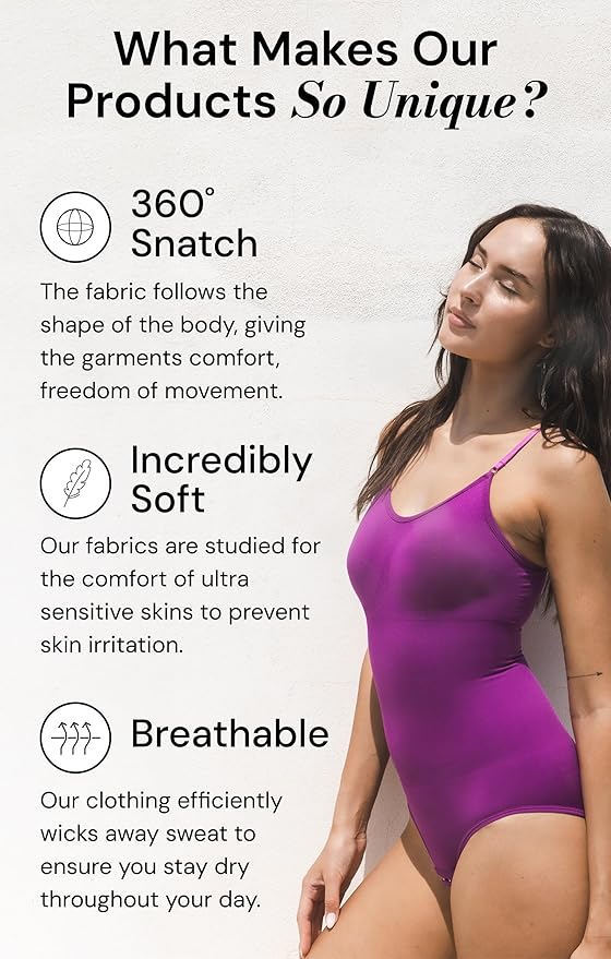 HeyShape Women's Seamless Tummy Control Waist Trainer Bodysuit - Full-Body Sculpting Shapewear with Round Neck