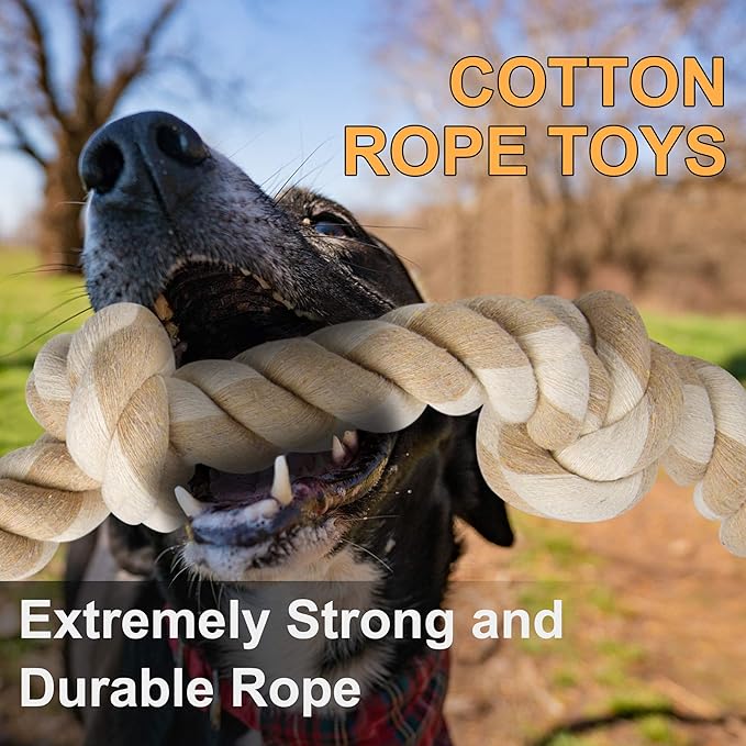 Fida Dog Rope Toys for Aggressive Chewers, Chew Toys for Large Medium Dogs