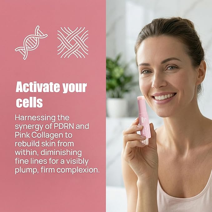 PDRN Pink Collagen Volume Multi Balm | All In One Volufiline, PDRN, NAD Stick for Youthful-Looking, Helping Look of Fine Lines, Firming Care, Anti-Aging Care | For Under-Eyes (Eye cream + Eye mask)