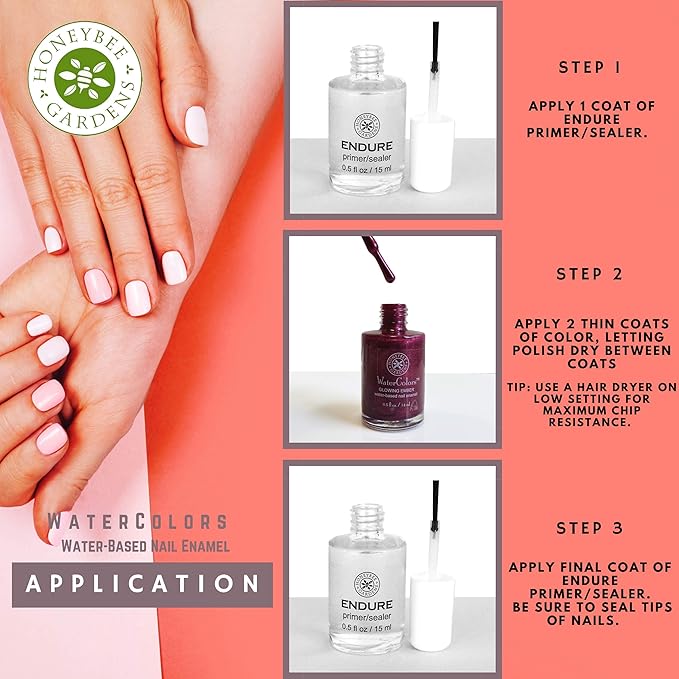 Honeybee Gardens Water-Based Nail Enamel, Vintage Merlot, Matte Deep Berry Red Wine, Eco-Friendly, Odorless & Vibrant Polish, 0.5 fl oz