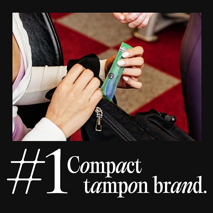 U by Kotex Click Compact Tampons, Super Plus Absorbency, Unscented, 128 Count (8 Packs of 16) (Packaging May Vary)