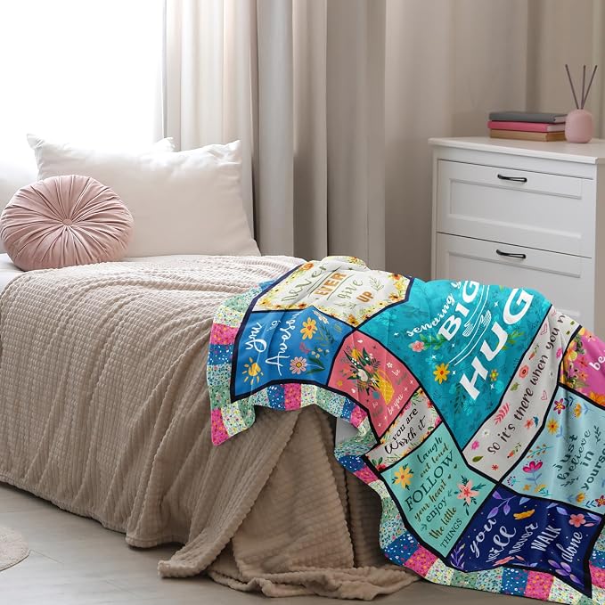 Butonus Get Well Gifts for Women After Surgery, Thinking of You Inspirational Encouragement Feel Better Gifts for Women, Knee Post Surgery Recovery Blanket for Woman, Hug Healing Blanket 60x50in