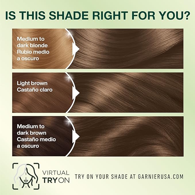 Garnier Hair Color Nutrisse Nourishing Creme, 61 Light Extra Ash Brown (Mochaccino) Permanent Hair Dye, 2 Count (Packaging May Vary)