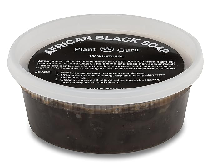 African Black Soap Paste 8 oz. 100% Raw Pure Natural From Ghana. Acne Treatment, Aids Against Eczema & Psoriasis, Dry Skin, Scars and Dark Spots. Great For Pimples, Blackhead, Face & Body Wash.
