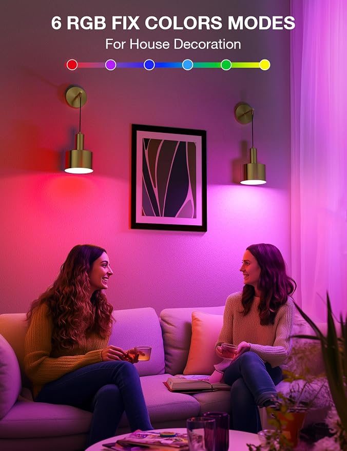 Battery Operated Wall Sconce Set of 2, Gold Wireless Rechargeable Wall Lights with 5200mAh Dimmable Detachable Bulbs and Remote, 9 Colors Sconces Wall Decor for Bedroom Living Room Hallway