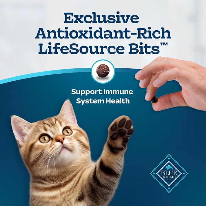Blue Buffalo Tastefuls Chicken & Brown Rice Senior Dry Cat Food, 3 lb | Chicken & Brown Rice Recipe, For Cats 7 Years and Older, Antioxidant-Rich LifeSource Bits