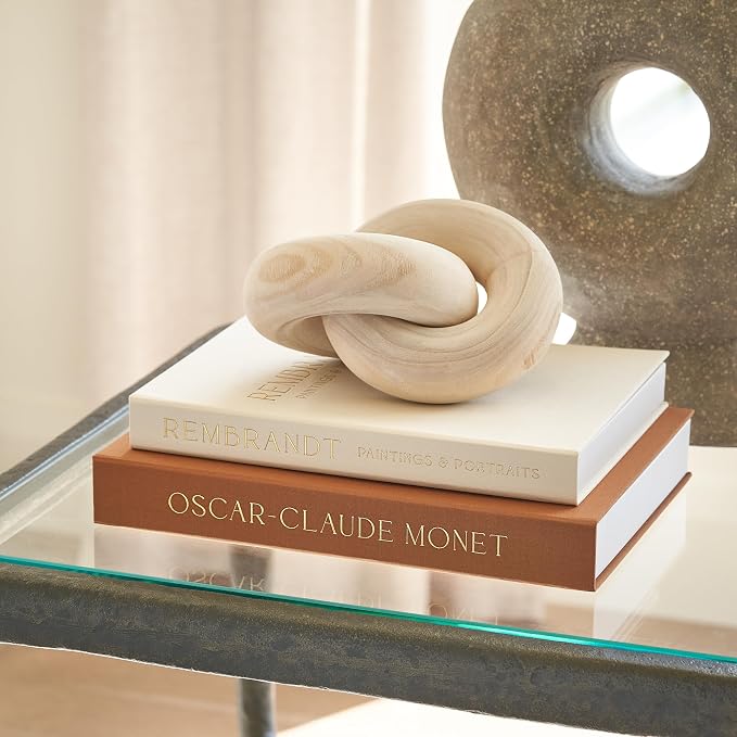 Beautiful Decorative Books - Set of 2 Linen Boxes Enhance Your Coffee Table, Bookshelf or Mantel Decor - Aesthetic Fake/Faux Books for Modern Home Decoration, Photo Storage and as a Keepsake Box