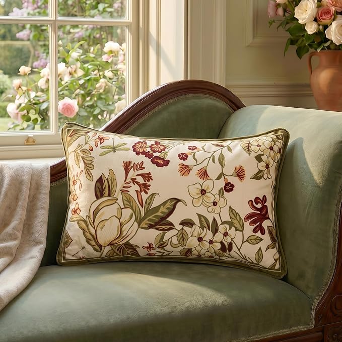 Designer Velvet Throw Pillow Covers,20"x12" Set of 2-Grace A | Pillow Cover,Concealed Zipper Design,Dragonfly Pattern,Sofas,Bedroom,Living Room,Lounge Chairs,All Season Home Decor