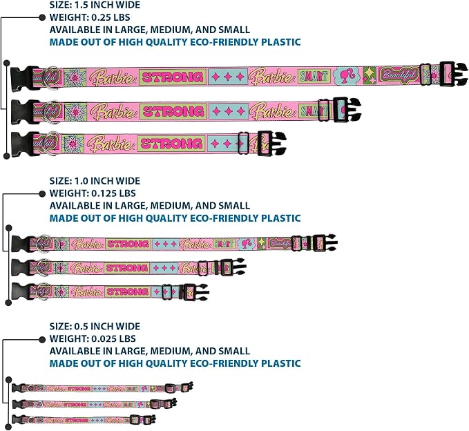 Barbie Plastic Clip Dog Collar