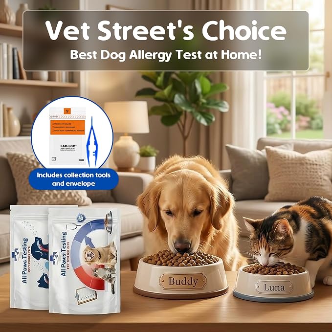 At-Home Sensitivity Test for Dogs and Cats — Screens 400+ Food, Environmental, and Additive Triggers | Hair-Based Lab Analysis | Digital Results in 3 to 5 Business Days