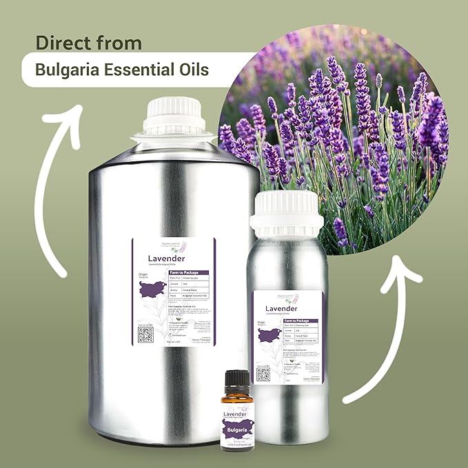 Lavender Oil - Bulgarian Essential Oils - Lavender Diffuser - Pure Therapeutic Grade (2lbs)