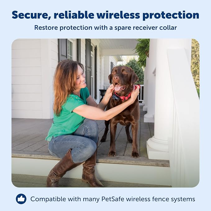 PetSafe Wireless Pet Containment System Collar | Collar Only, Replacement, Extra, Add-A-Dog to PetSafe Wireless Fence, Waterproof, Tone & Static, Pets 8 lb+, Neck 6-28 in