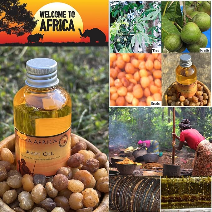 West African Akpi Seeds HIPS Workout Massage Oil for Comfortable Movement — Boost Your Confidence with Every Walking Step — Enhanced Comfort During Resistance Bands, Workout, Yoga & Exercise