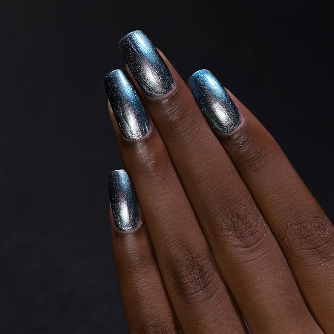 ILNP Stardust - Unique Silver to Teal Ultra Chrome Nail Polish