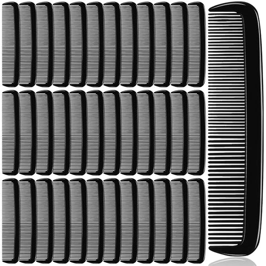 Yaomiao 500 Pieces Pocket Comb Bulk 5 Inch Plastic Hair and Travel Fine Tooth Combs for Women Men Beard Styling Dressing(Black)