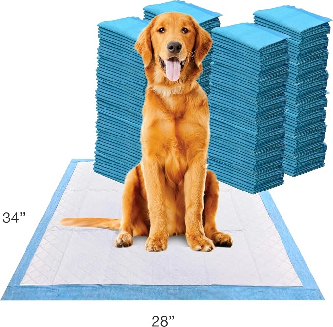 Four Paws Wee-Wee Superior Performance X-Large Dog Pee Pads, 200 Count | Puppy & dog potty training pads, housebreaking supplies, xl puppy pads, pet supplies, 24-hour floor protection, 28" x 34"
