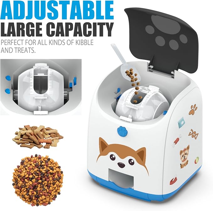 Dog Puzzle Feeder Toy – Remote Control Automatic Treat Dispenser with Light, Interactive IQ Training Slow Feeder, Large Capacity for All Dog Breeds