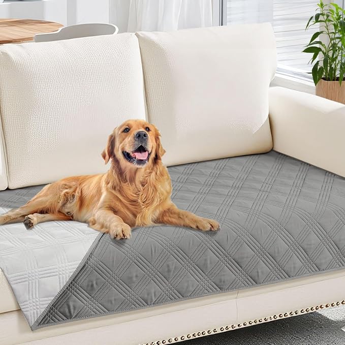 Waterproof Reversible Dog Blanket, Soft Couch Cover for Dogs Washable | Dual-Sided Waterproof Pet Bed Blanket, Resist Stains Spills & Pet Hair, Practical Furniture Protector For Pets, Size 30"x70"