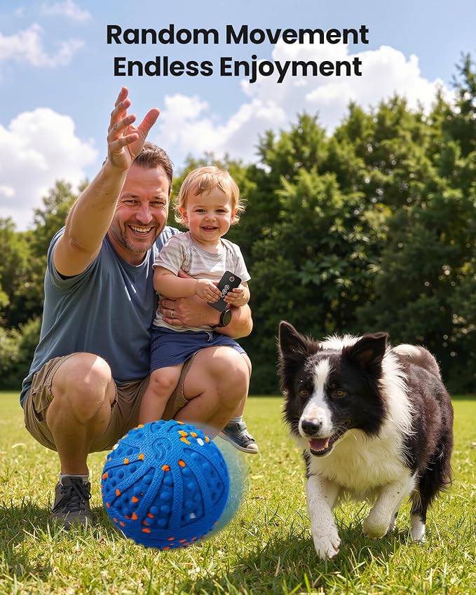 Interactive Dog Toys with Teeth-cleaning Texture, Remote Control, 3 Modes