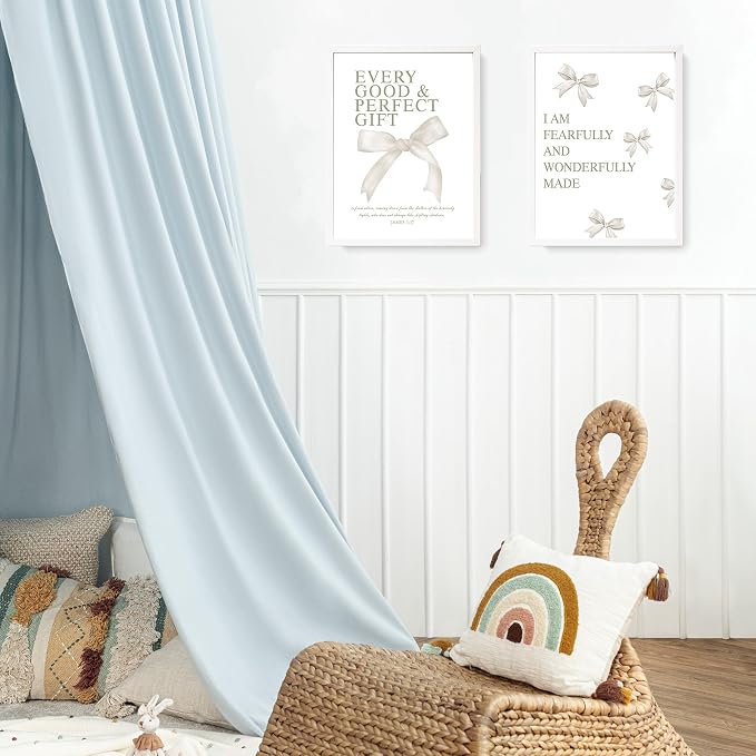 LARTSFRO Coquette Beige Bow Wall Art Decor Posters, Beige Bow Christian Room Bedroom Bathroom Dorm Wall Art Decor Aesthetic for College Teen Girls Gifts, Inspirational Bible Verses Bow Wall Decor, 12x16 Inch Set of 4 Pcs Bow Pictures (UNFRAMED)