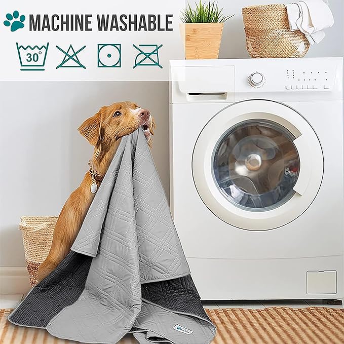PetAmi Waterproof Couch Cover for Dog Bed Sofa Blanket, 30x70 Light Gray | Leakproof Furniture Protector for Pet Cat, Machine Washable Pee Proof Mat for Chair Car Seat, Durable & Anti Slip Backing