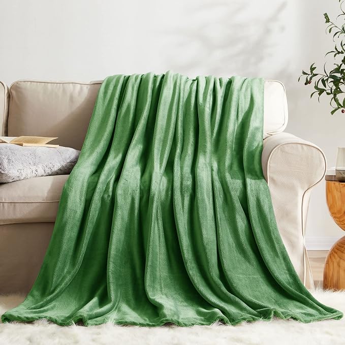 KMUSET Fleece Blanket Grey Queen Size Lightweight Cozy Plush Microfiber Solid Blanket Factory Shop