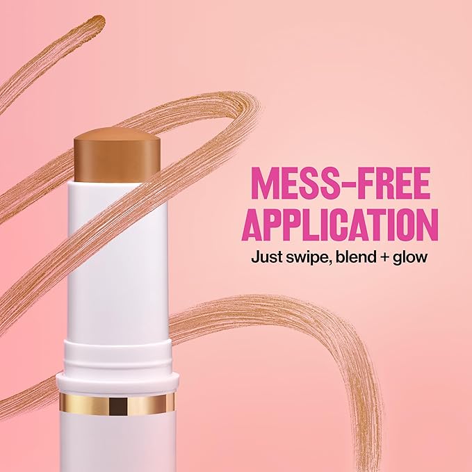 Revlon Glimmer Tinted Moisturizer Stick for Face, Lightweight Foundation, Hydrating Skincare-Infused Makeup, 160 160, 0.31 oz