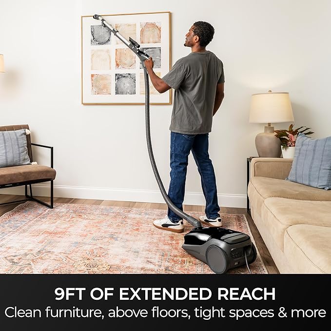 Kenmore 400 Series Bagged Canister Vacuum with Hair Eliminator Brushroll | Pet Friendly, Lightweight, 2-Motor Design, HEPA Filter, LED Headlight and Auto Cord Rewind - BC3006