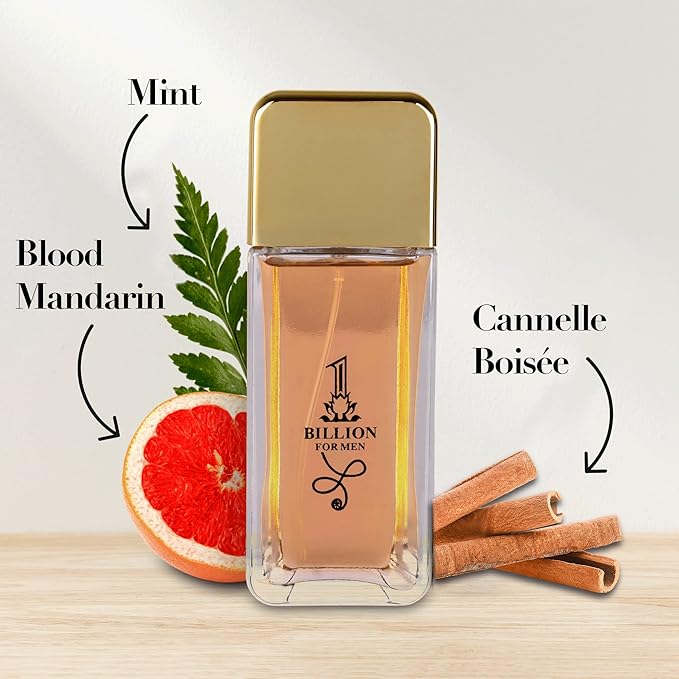 NovoGlow 1 Billion- Eau De Toilette Spray Perfume, Fragrance For Men- Daywear, Casual Daily Cologne - 3.4 Oz Bottle- Ideal EDT Beauty Gift for Birthday, Anniversary