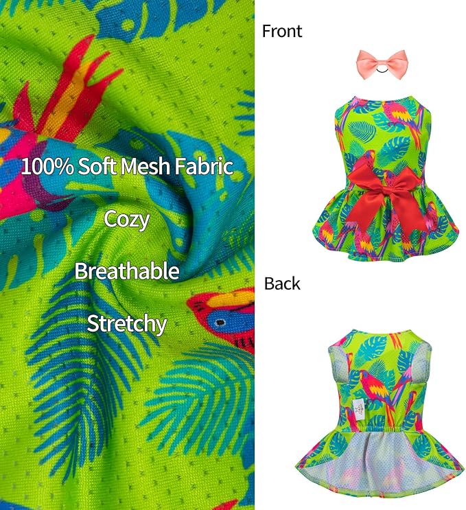 CuteBone Dog Mesh Dress Puppy Sundress Pet Outfit Summer Fashion for Small Dogs Girl Cat Clothes