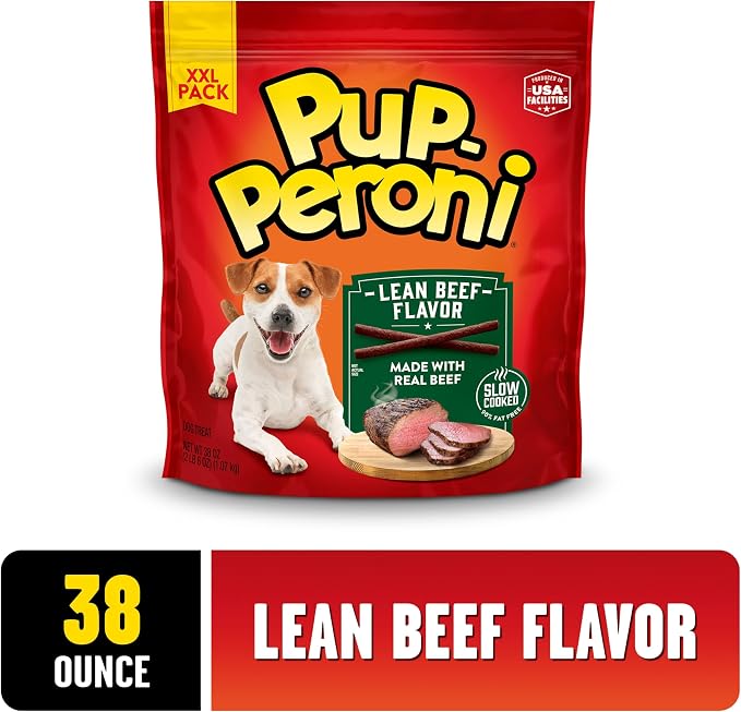 Pup-Peroni Lean Beef Flavor Dog Treats, 38 Oz. Bag (Pack of 4)