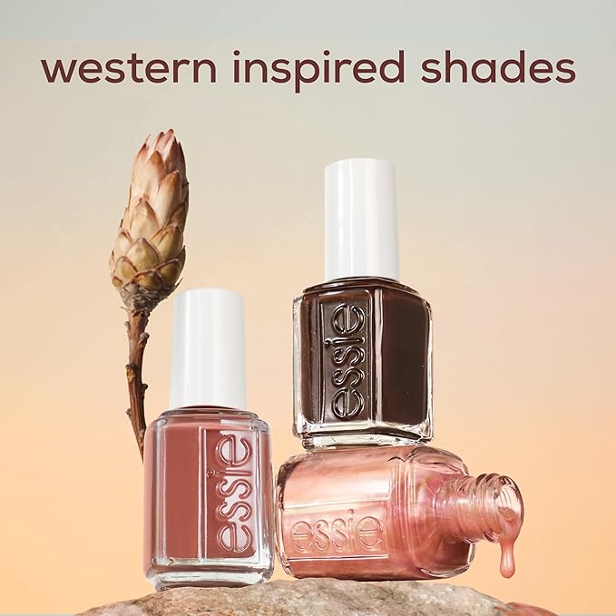essie Nail Polish, Salon-Quality Brown Nail Polish, Boho Rodeo, Vegan, Fringes & Saddles, 0.46 fl oz