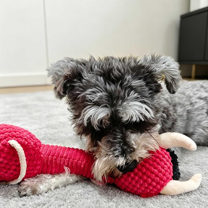 Squeaky Plush Dog Toys, Cute Animal Pet Toy for Small Dogs, Steer