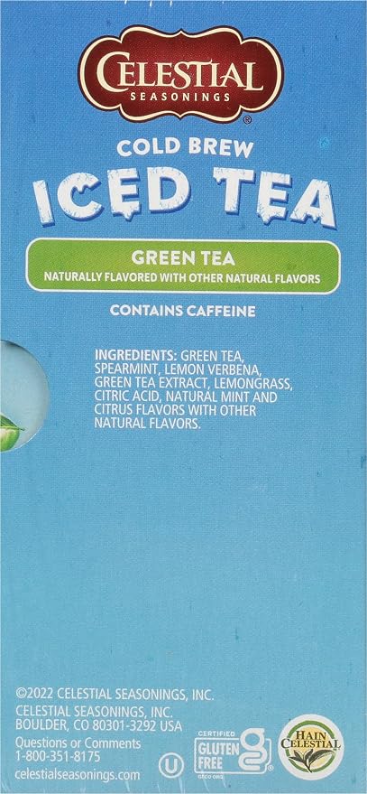 Celestial Seasonings Cold Brew Green Iced Tea 18 Count