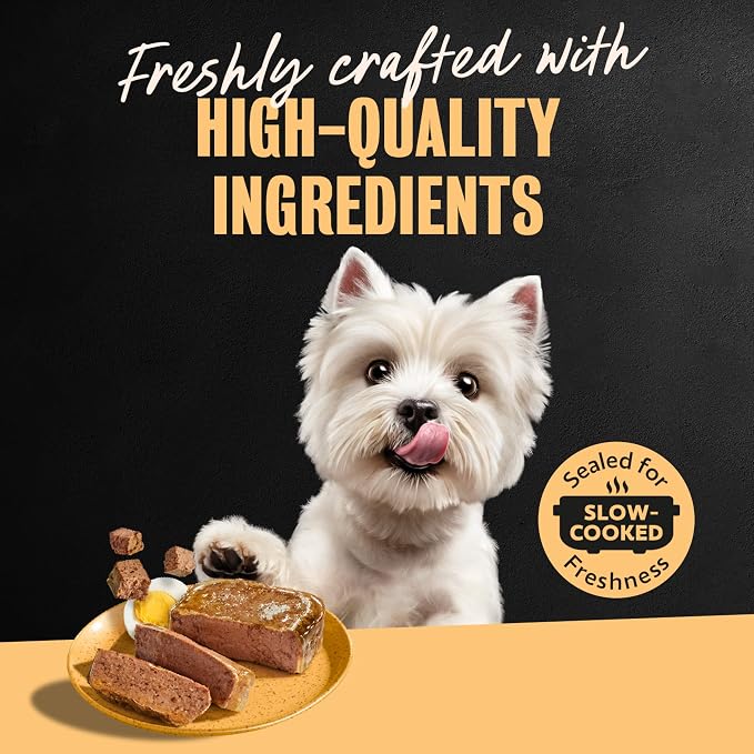 Cesar Classic Loaf Wet Dog Food, Grilled Steak & Eggs, 3.5 oz, 24 Count | Real beef #1 ingredient, made in the USA, 100% complete & balanced, no fillers/added sugar/artificial flavor, easy peel trays