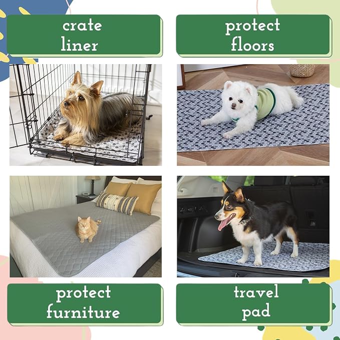 Caldwell's Pet Supply Co. 24x36 Potty Pads, Medium, Set of 2 | Washable, Reusable, Waterproof, For Dogs, Puppy Potty Mat