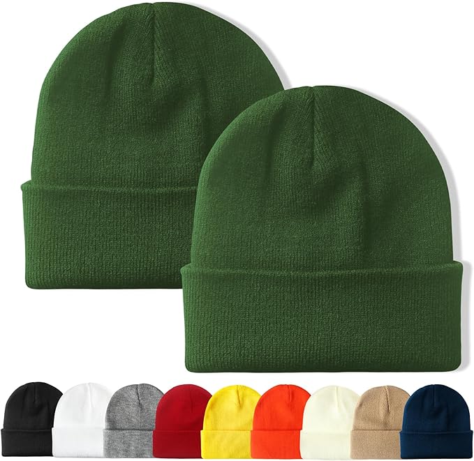 PFFY Unisex Beanie Hats for Men Women Knit Winter Beanies