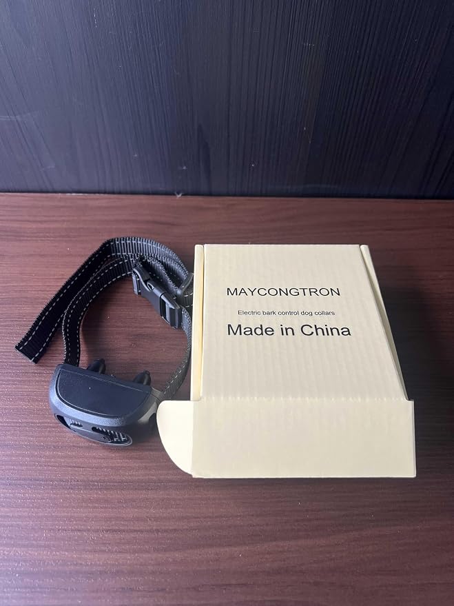 MAYCONGTRON Electric bark Control Dog Collars, Dog Bark Collar for Large Medium Small Dogs, Rechargeable Smart Bark Collar, Anti Barking Training Collar (Black)