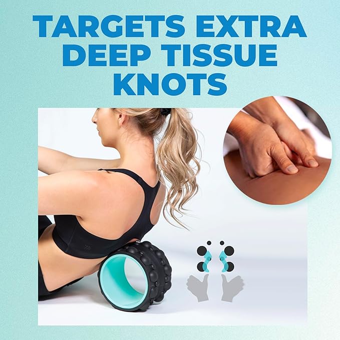 Chirp Wheel XR Knot Kneader - Firm Massage Roller, Shiatsu Thumb Massage, Muscle Release Tool for Knots &Tension Relief | High Density Foam for Physical Therapy & Relaxation, 500lbs Capacity, 6" Mint
