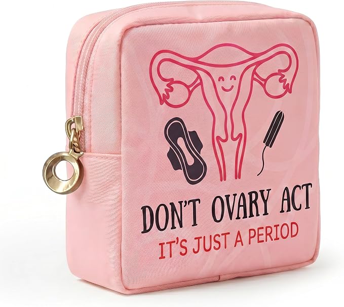 Discreet Period Pouch – Waterproof Feminine Hygiene Organizer for Pads, Tampons & Wipes, Compact Zippered Personal Care Bag for Travel, Work, Purse & Everyday Carry