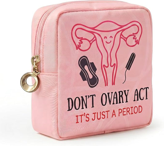 Discreet Period Pouch – Waterproof Feminine Hygiene Organizer for Pads, Tampons & Wipes, Compact Zippered Personal Care Bag for Travel, Work, Purse & Everyday Carry