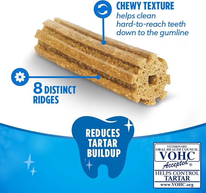 Dentalife Purina Daily Oral Care Dental Dog Treats for Large Dogs, 30 ct | Large dogs 40+ lbs, chicken-flavored dental chews freshen breath and fight tartar buildup, crafted in USA facilities