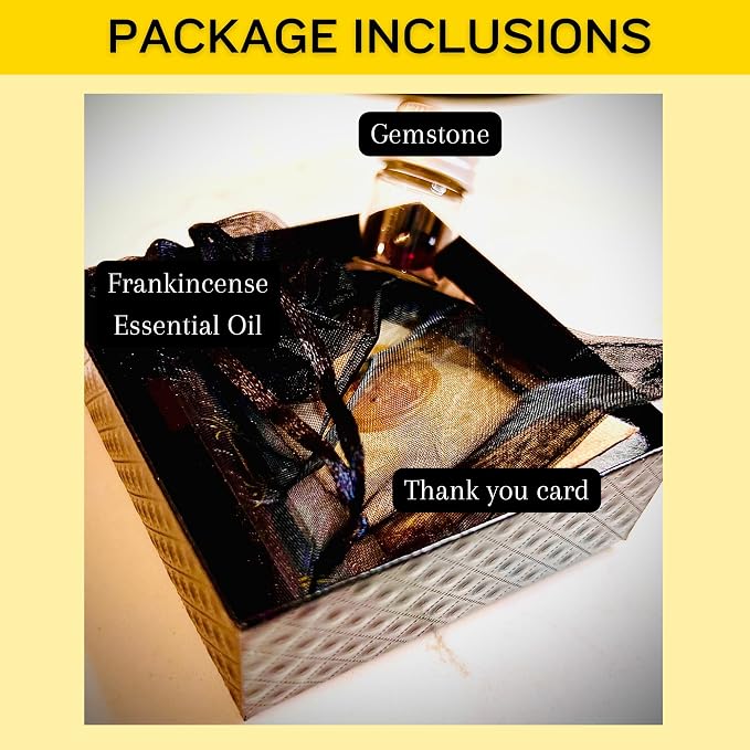 Frankincense and Myrrh Essential Oil Blend Roll On - Handmade Organic and Premium with 24 Karat Gold for Skin and Body, Rejuvenate, Stress Relief, Aromatherapy and Relaxation 10ml