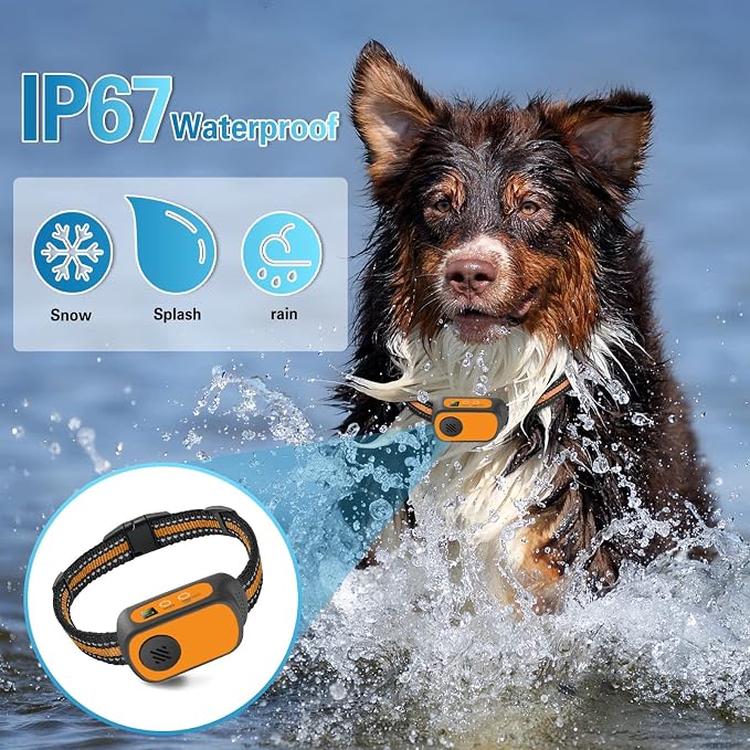 Dog Bark Collar for Large Medium Small Dogs, Rechargeable Smart Bark Collar, Anti Barking, Humane Dog Training Device with 5 Adjustable Sensitivity Beep Vibration