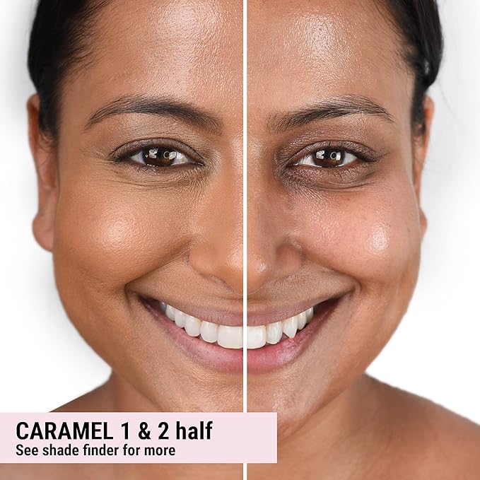 The Good Mineral Loves-You-Back 3in1 Mineral Powder Foundation (CARAMEL 1) | Designed for acne-prone, sensitive skin reducing the appearance of acne and scars without layers | Vegan + Cruelty Free