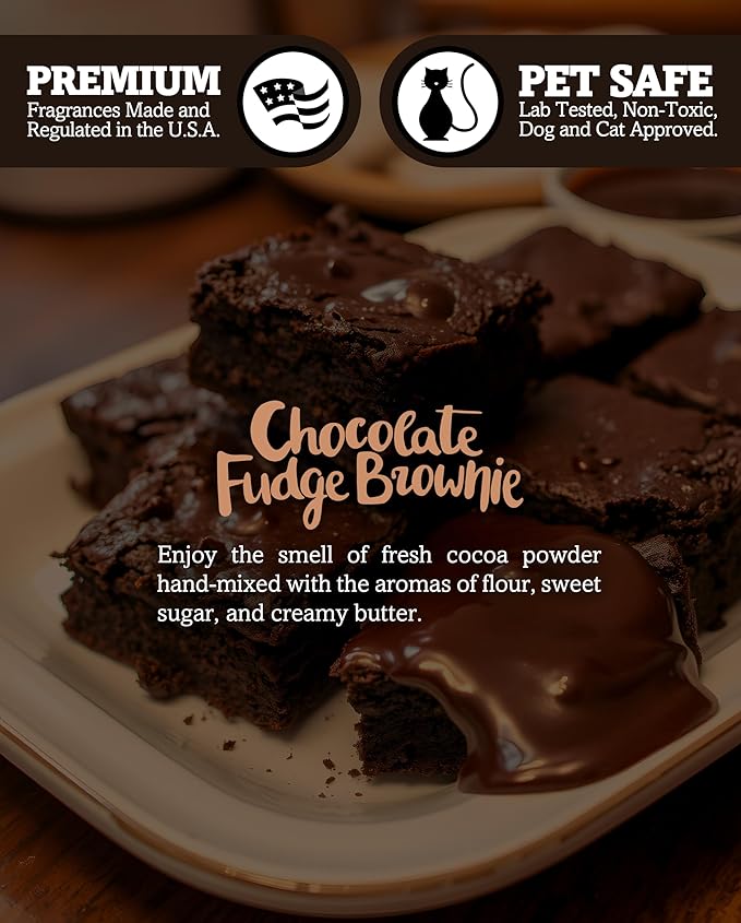 Shortie's Candle Company Chocolate Fudge Brownie Natural Soy Wax Melts - 1 Highly Scented 3 Oz. Bar - Made with 100% Soy and Essential Fragrance Oils - Phthalate & Paraffin Free, Vegan, Non-Toxic