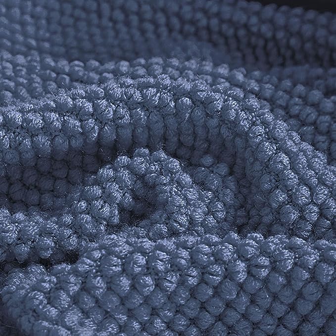 LOMAO Knitted Throw Blanket with Tassels Bubble Textured Lightweight Soft Throws for Couch Cover Home Decor (Navy, 50x60)