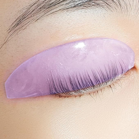 Lash Lift Shields Flat, Lomansa Korean Lash Lift Pads Super Sticky Glueless For NO.1 Perm Soften Lash Lift Rods (Purple)