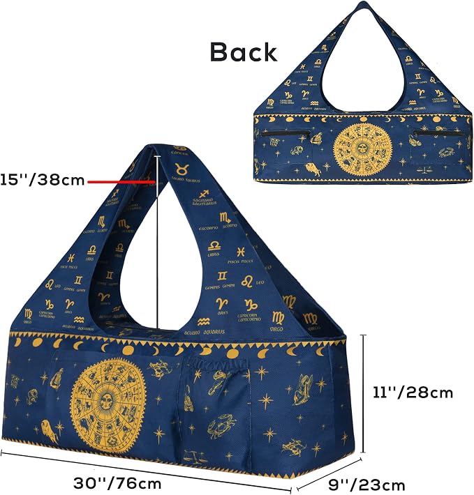 Yoga Mat Bag - Large Yoga Bag with Yoga Mat Strap, Zipper and Pockets - Yoga Bags and Carriers Fits All Your Stuff - Personalized Yoga Mat Bags for Women Fits Most Size Mats